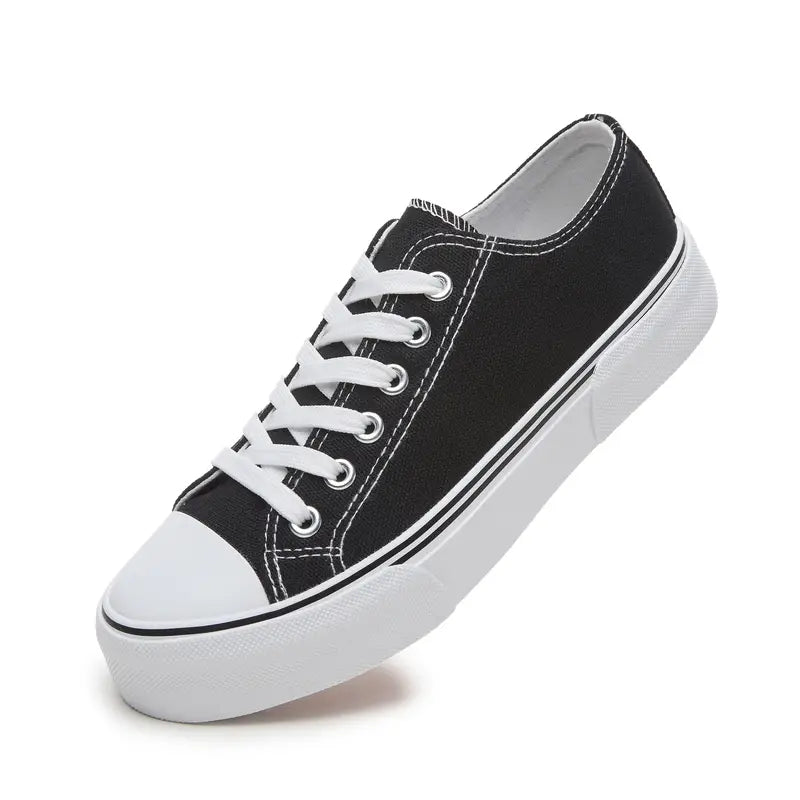 Women Classic Low-Top Basic Canvas Sneakers