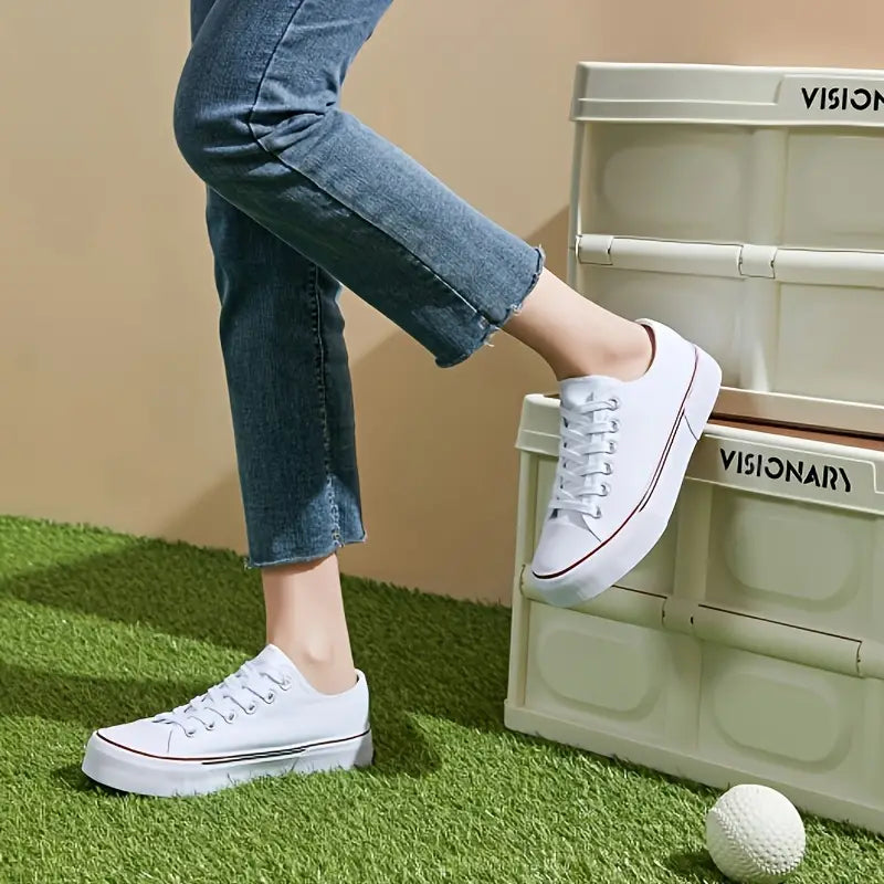 Women Classic Low-Top Basic Canvas Sneakers