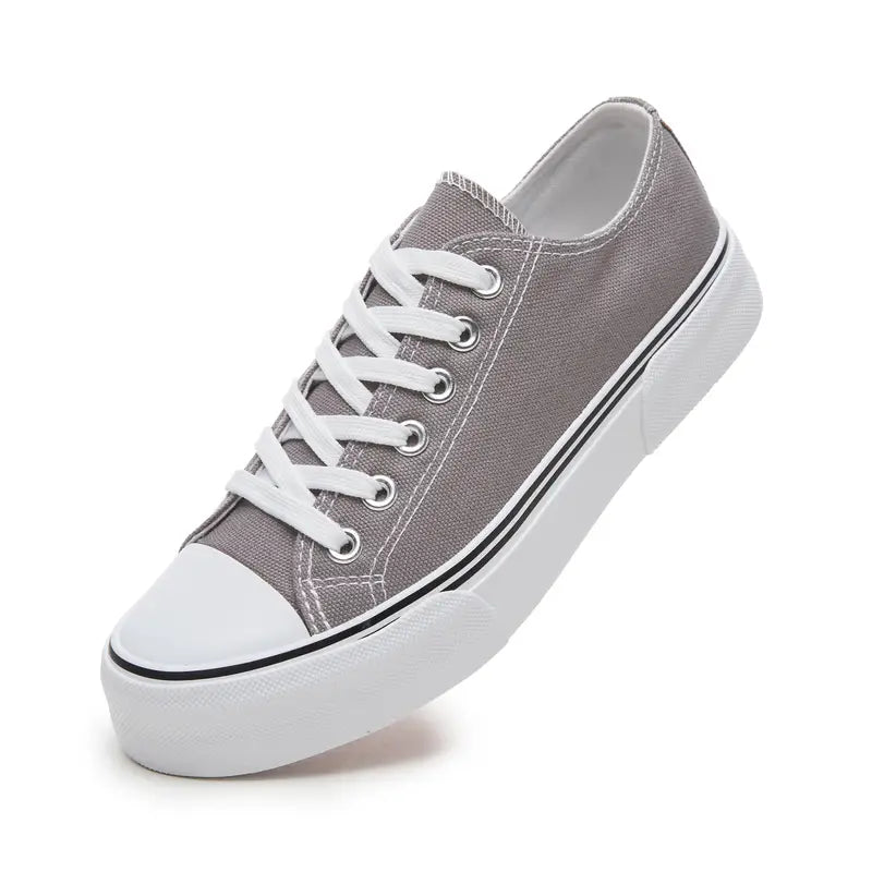 Women Classic Low-Top Basic Canvas Sneakers