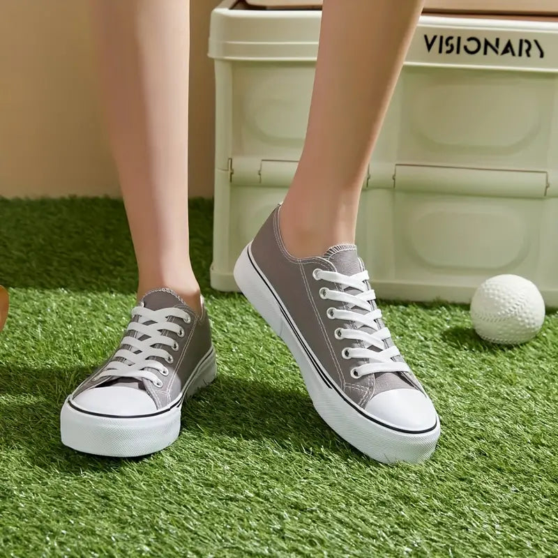 Women Classic Low-Top Basic Canvas Sneakers